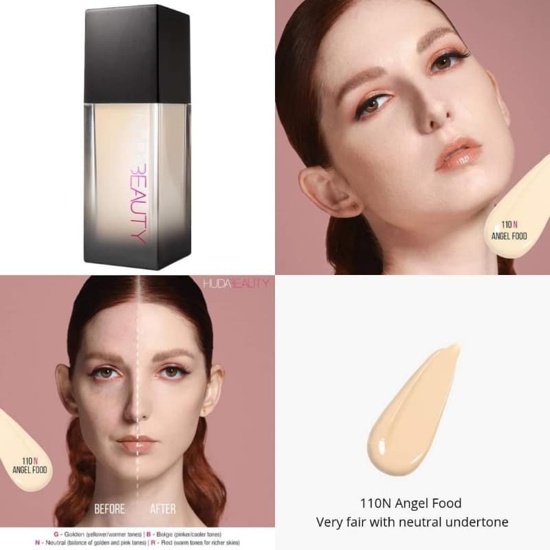 HudaBeauty Faux Filter Foundation (original formula) Shade: 110N Angel Food