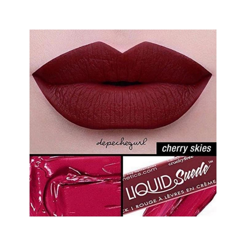 NYX Liquid Suede Cream Lipstick Shade Cherry Skies