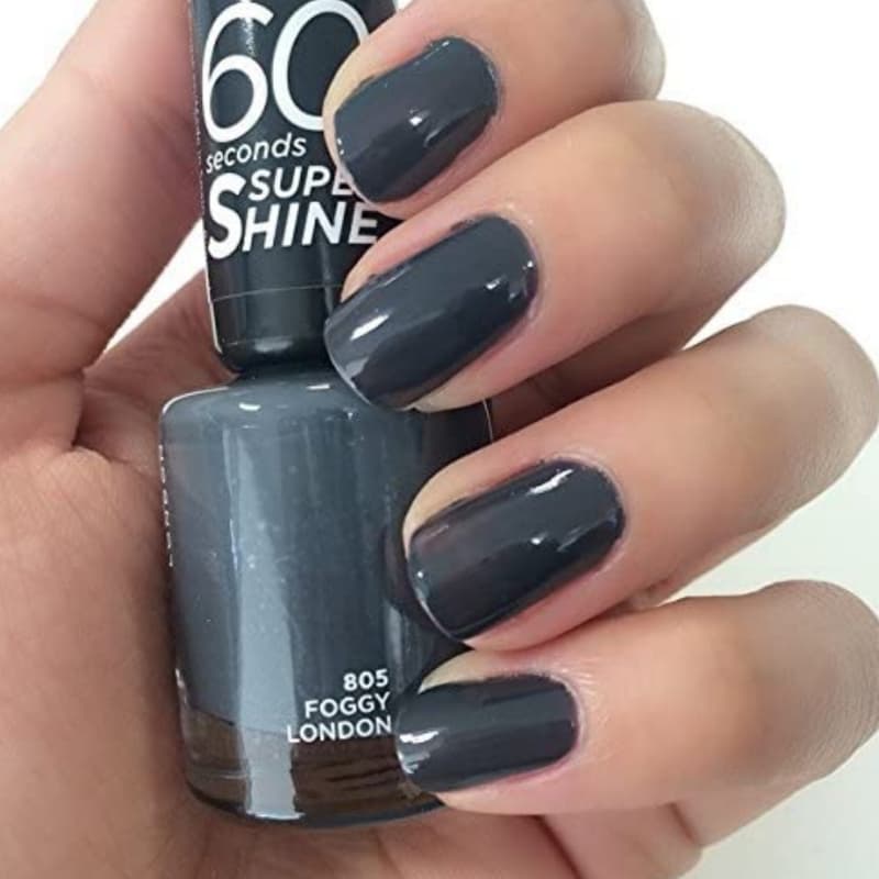 Rimmel Super Shine 60 Seconds Nail Polish Shade 805 Foggy London