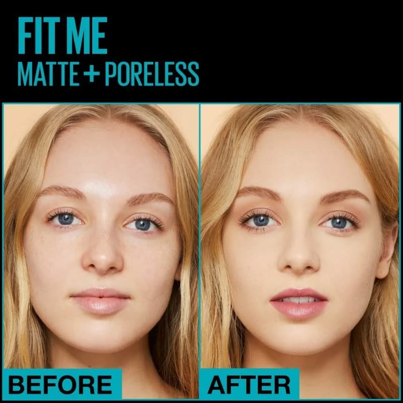 Maybelline New York Fit Me Matte + Poreless Foundation, 330 Toffee, 30ml