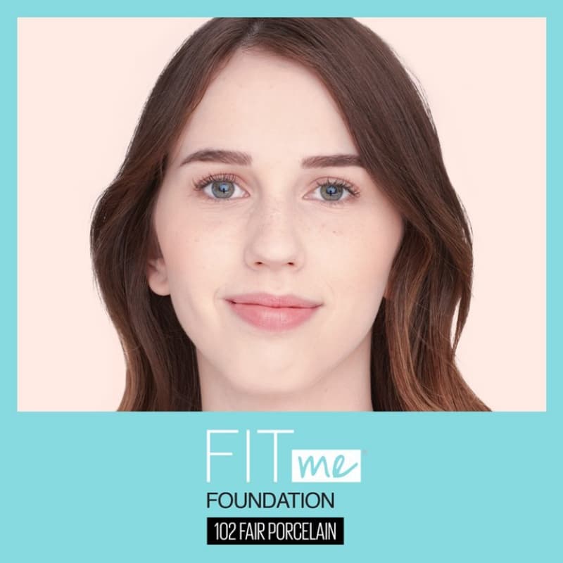 Maybelline Fit Me Matte + Poreless Oil Free Liquid Foundation -  102 Fair P