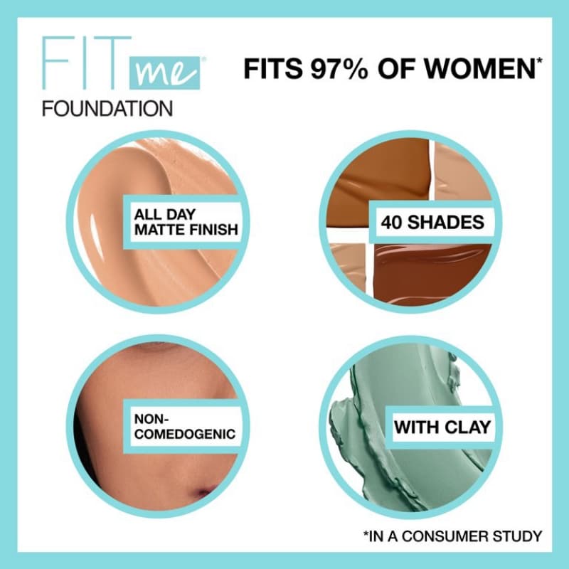 Maybelline Fit Me Matte + Poreless Oil Free Liquid Foundation -  102 Fair P