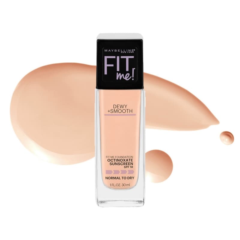 Maybelline New York Fit Me Dewy + Smooth Liquid Foundation SPF 23, 115 Ivor