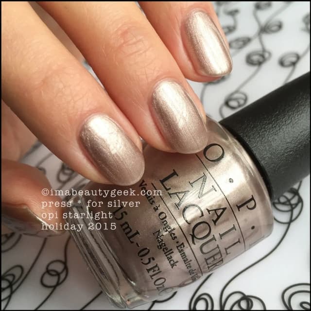 OPI Nail Lacquer "Press * For Silver" (mini)