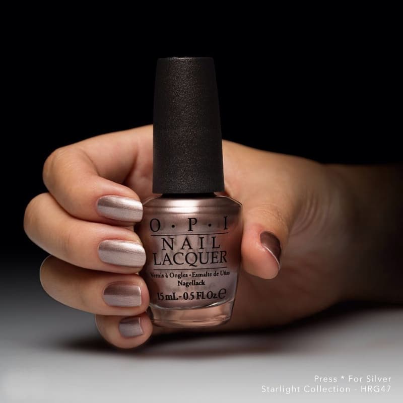 OPI Nail Lacquer "Press * For Silver" (mini)