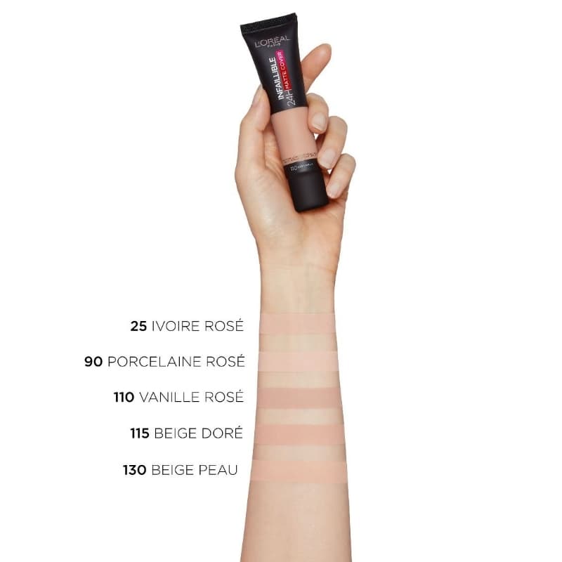 Loreal Paris Infallible 24H Matte Cover Foundation - 110 Rose Vanilla