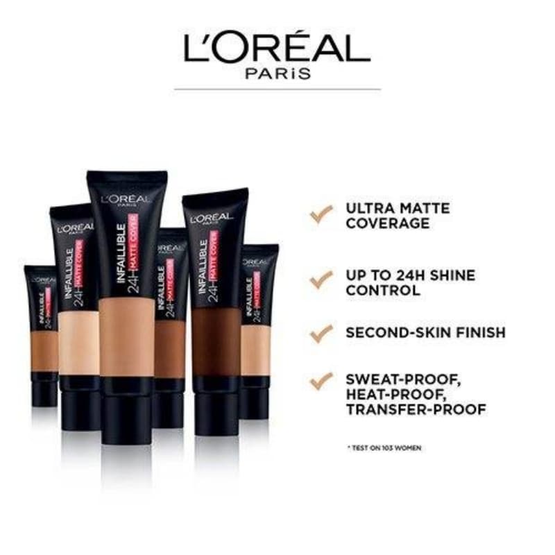 Loreal Paris Infallible 24H Matte Cover Foundation - 110 Rose Vanilla