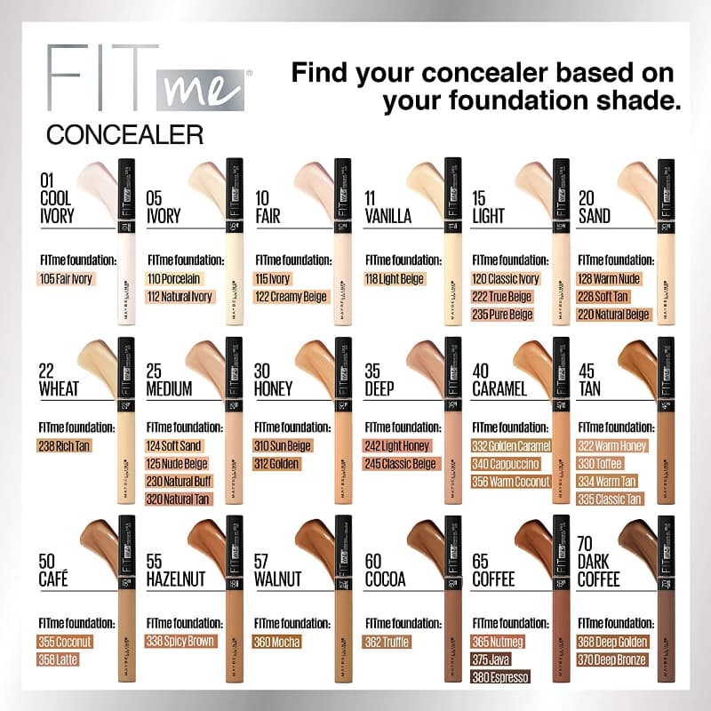 Maybelline New York Fit Me Concealer, 25 Medium