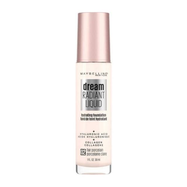 Maybelline Dream Radiant Liquid Foundation Shade 02 Fair Porcelain